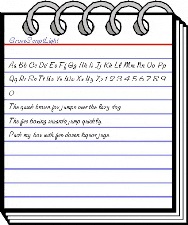 GroveScriptLight Roman animated font preview