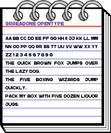 GR Read One Regular animated font preview GR Read One Regular animated font preview