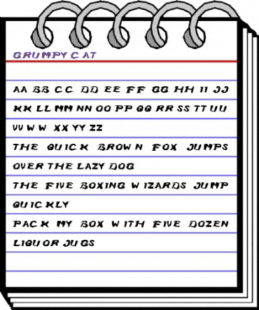 Grumpy Cat Regular animated font preview