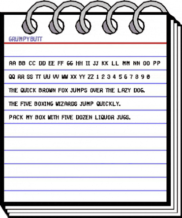 Grumpybutt Regular animated font preview Grumpybutt Regular animated font preview