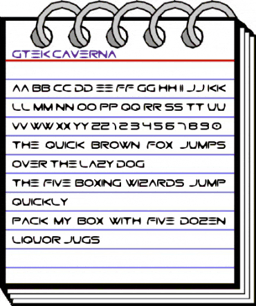 Gtek Caverna Caverna animated font preview
