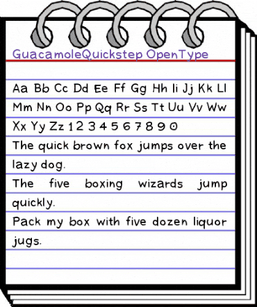 Guacamole Quickstep Regular animated font preview Guacamole Quickstep Regular animated font preview