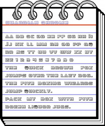 Guardian Chrome Regular animated font preview