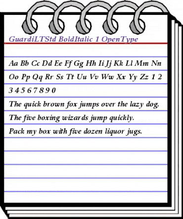 Guardi LT Std 76 Bold Italic animated font preview Guardi LT Std 76 Bold Italic animated font preview