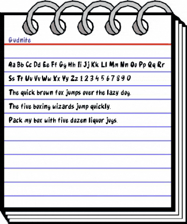 Gudnite Regular animated font preview Gudnite Regular animated font preview