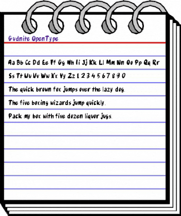 Gudnite Regular animated font preview Gudnite Regular animated font preview