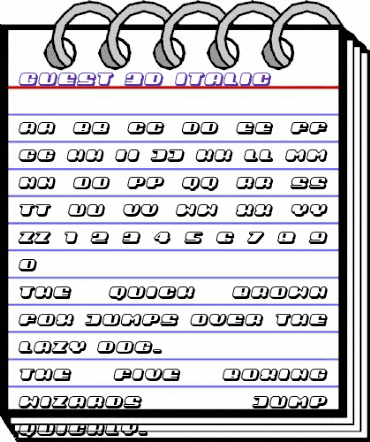 Guest 3D Italic animated font preview Guest 3D Italic animated font preview