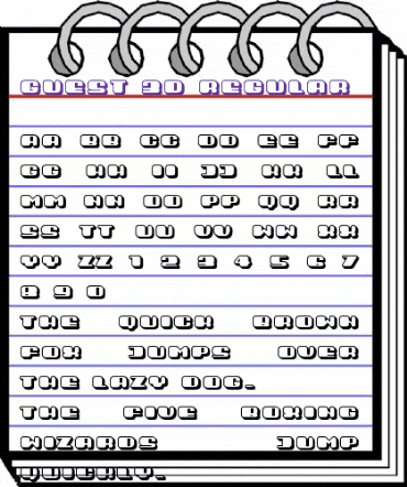 Guest 3D Regular animated font preview Guest 3D Regular animated font preview