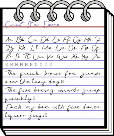 Guest Star Demo Regular animated font preview