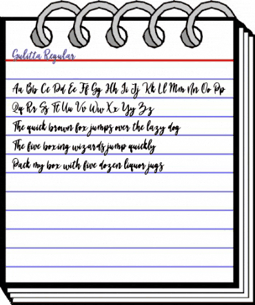 Gulitta Regular animated font preview
