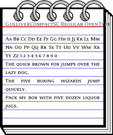 GulliverCompactSC Regular animated font preview