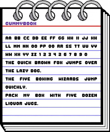 Gummy Book Regular animated font preview