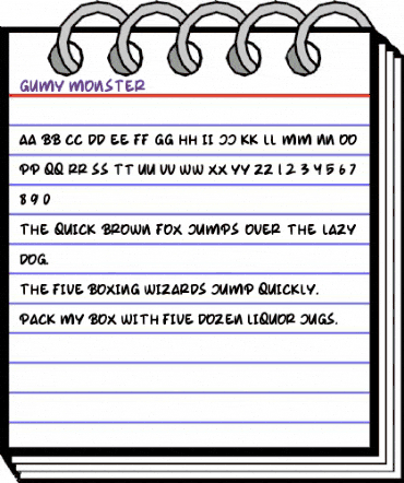 Gumy Monster Regular animated font preview Gumy Monster Regular animated font preview