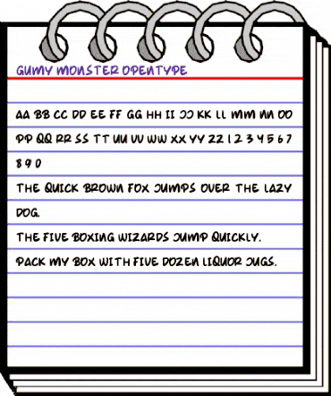 Gumy Monster Regular animated font preview Gumy Monster Regular animated font preview