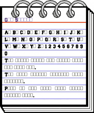 Gun School Regular animated font preview