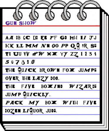 Gun Show Regular animated font preview