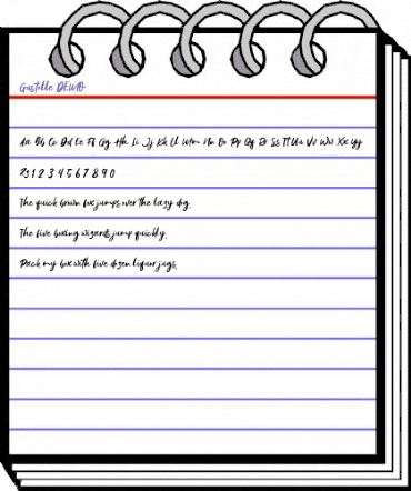 Gustolle Regular animated font preview