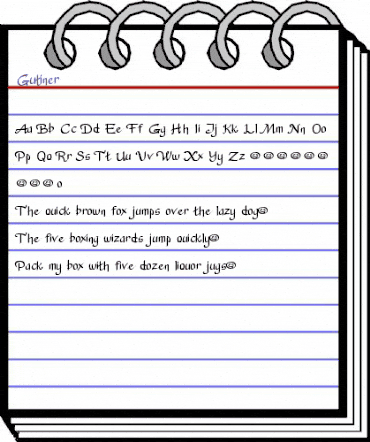 Gutiner Regular animated font preview Gutiner Regular animated font preview