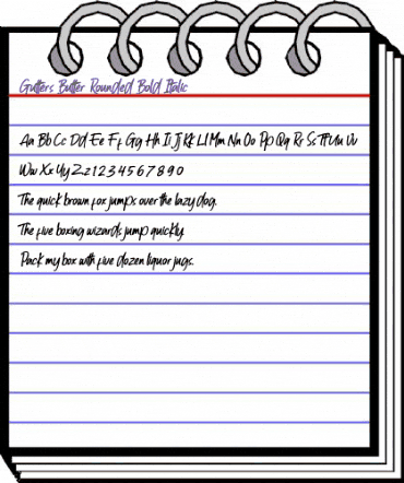 Gutters Butter Rounded Bold Italic animated font preview Gutters Butter Rounded Bold Italic animated font preview
