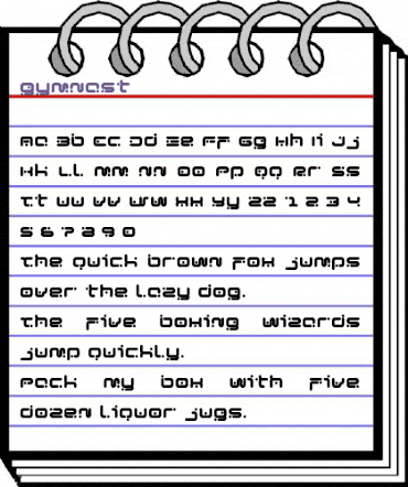 Gymnast Regular animated font preview