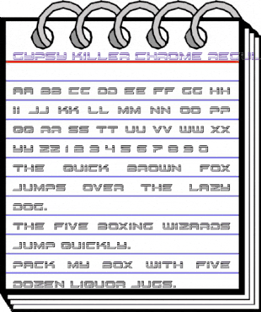 Gypsy Killer Chrome Regular animated font preview