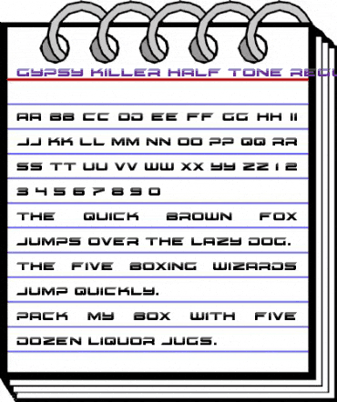 Gypsy Killer Half-Tone Regular animated font preview Gypsy Killer Half-Tone Regular animated font preview