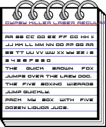 Gypsy Killer Laser Regular animated font preview Gypsy Killer Laser Regular animated font preview