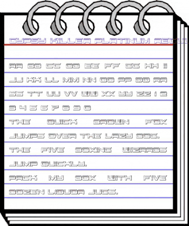 Gypsy Killer Platinum Regular animated font preview