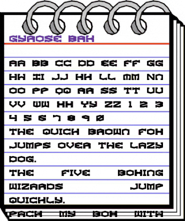Gyrose BRK Normal animated font preview