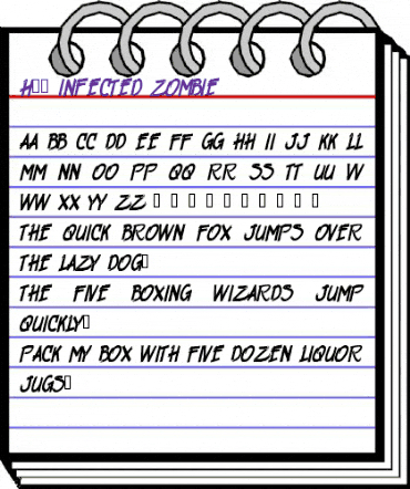 H74 Infected Zombie Regular animated font preview