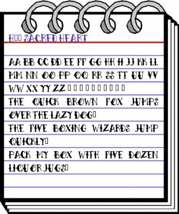 H74 Sacred Heart Regular animated font preview