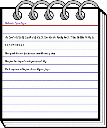 Habibie Regular animated font preview