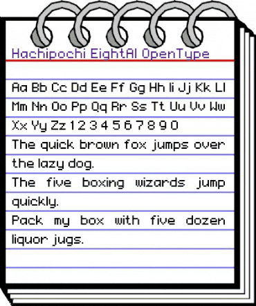 Hachipochi EightAl animated font preview