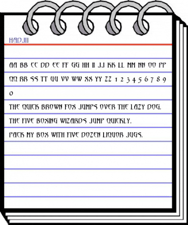Hadjii Regular animated font preview Hadjii Regular animated font preview