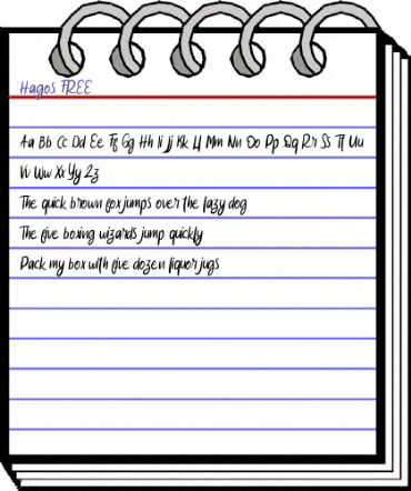 Hagos FREE Regular animated font preview