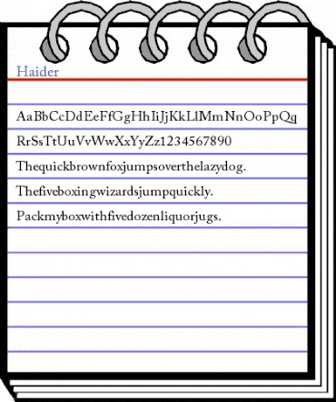 Haider Regular animated font preview