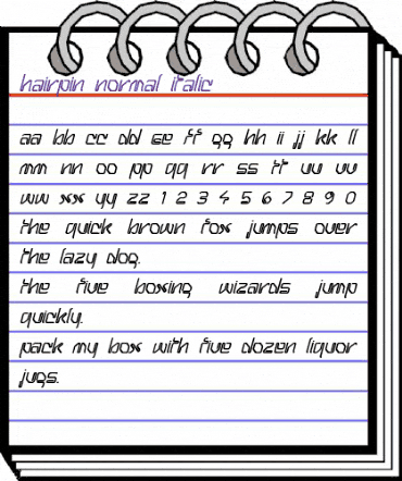 Hairpin-Normal iTALIC Italic animated font preview Hairpin-Normal iTALIC Italic animated font preview
