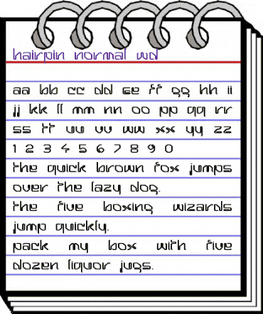 Hairpin-Normal Wd Regular animated font preview