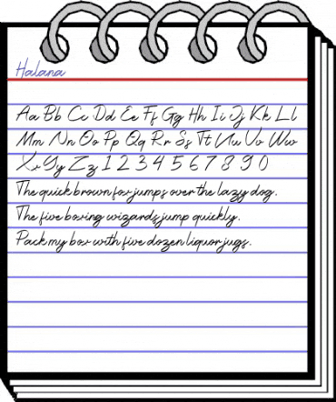 Halana Regular animated font preview