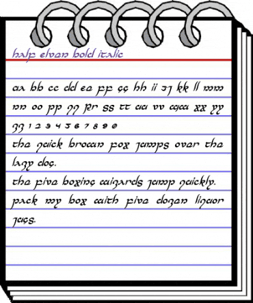 Half-Elven Bold Italic Bold Italic animated font preview Half-Elven Bold Italic Bold Italic animated font preview