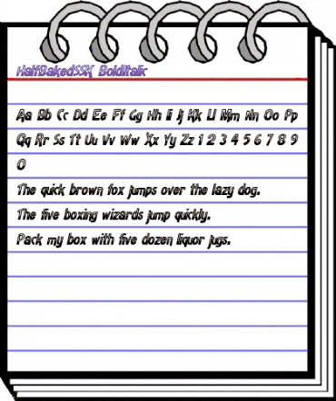HalfBakedSSK BoldItalic animated font preview HalfBakedSSK BoldItalic animated font preview