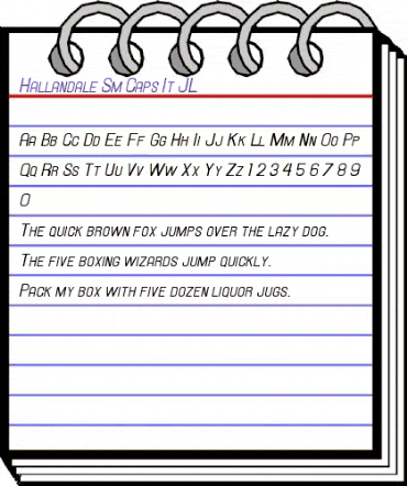 Hallandale Sm. Caps It. JL Regular animated font preview Hallandale Sm. Caps It. JL Regular animated font preview