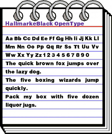 Hallmarke Black animated font preview