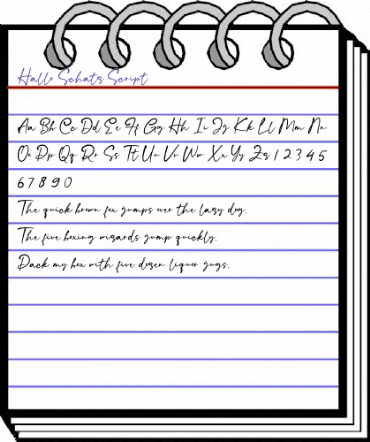 Hallo Schatz Script Regular animated font preview
