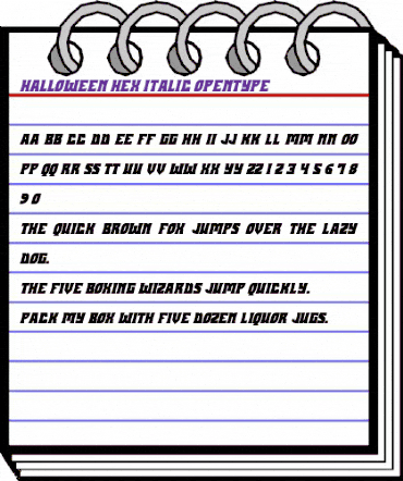 Halloween Hex Italic animated font preview Halloween Hex Italic animated font preview