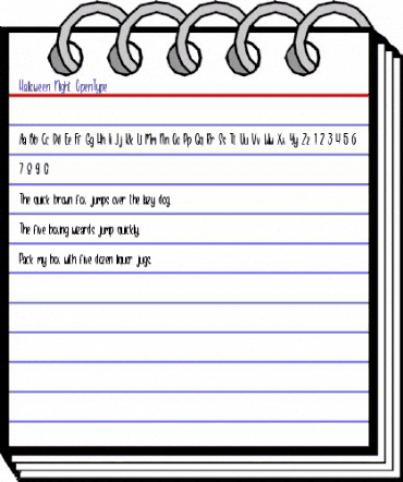 Halloween Night Regular animated font preview