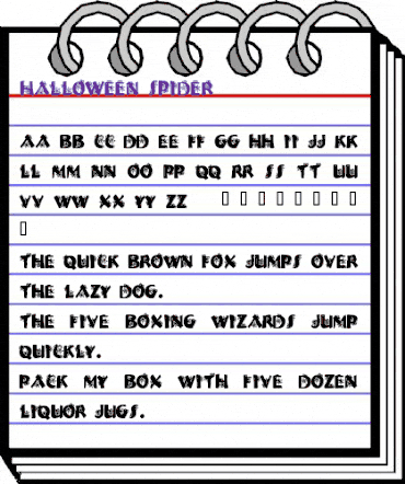 Halloween Spider Regular animated font preview Halloween Spider Regular animated font preview