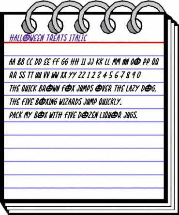 Halloween Treats Italic animated font preview Halloween Treats Italic animated font preview