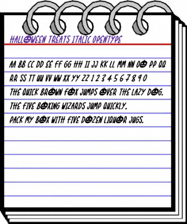 Halloween Treats Italic animated font preview Halloween Treats Italic animated font preview
