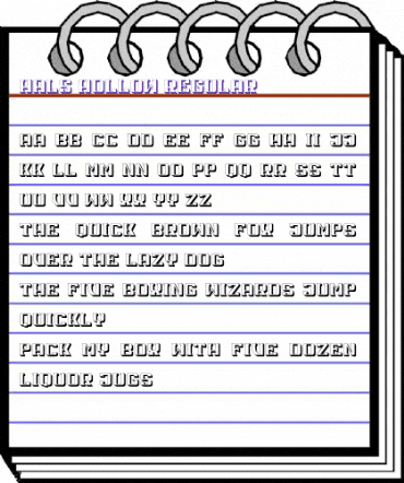 Hals Hollow Regular animated font preview